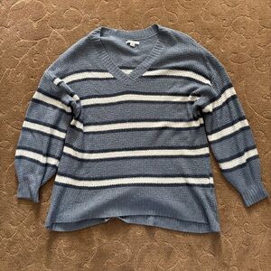 Super soft! Blue and white striped sweater from American Eagle!